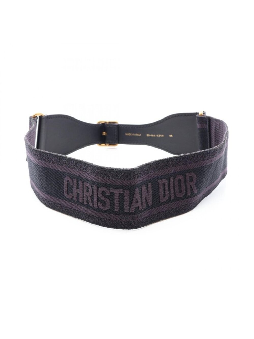 Dior Belt Embroidery Maxi Leather Canvas